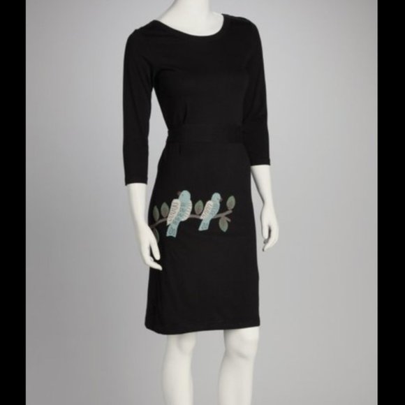 Synergy Organic Clothing Dresses & Skirts - Synergy Love Birds on a Branch Tie Waist Dress S